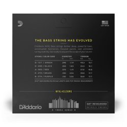 D'Addario NYXL45130MS, 045 - 130 5-str./37'' Super Long